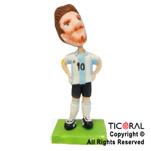 ADORNO JUGADOR FUTBOL MESSI ARGENTINA A. PORCELANA FRIA x 1